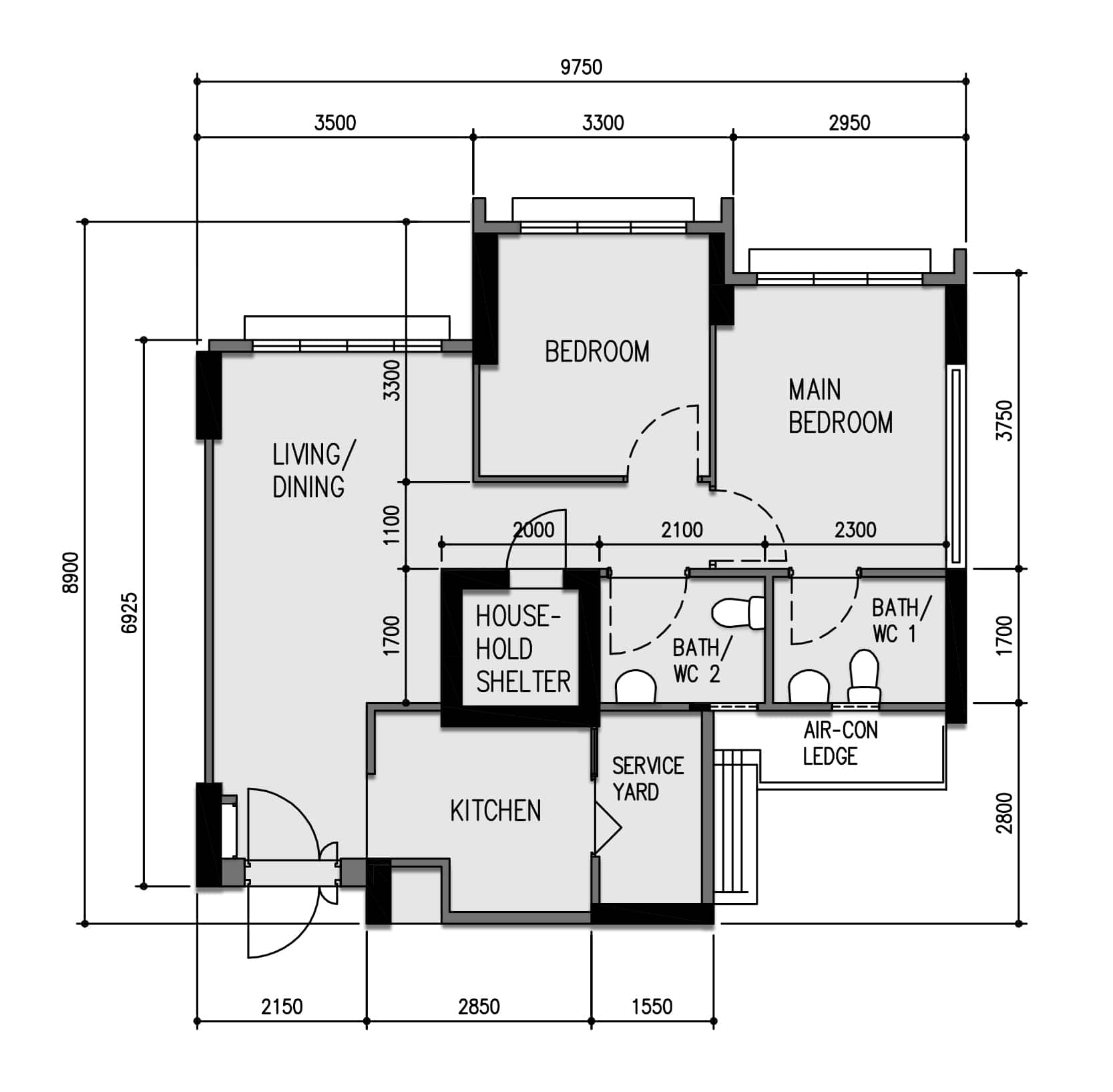HBD House Renovation - Yishun floor plan before HBD House Renovation - Yishun floor plan before
